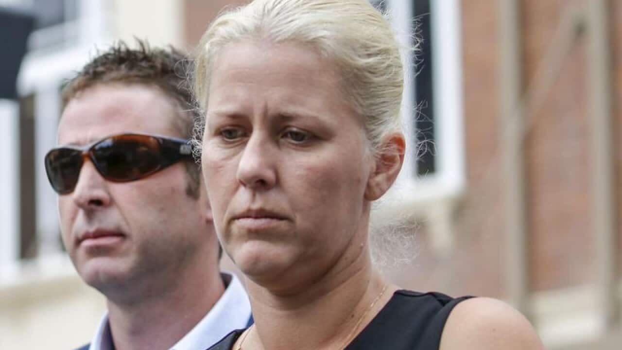 A file image of Heidi Strbak arrives at the Supreme Court in Brisbane