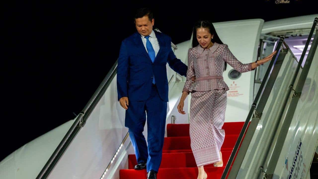 Cambodia PM Hun Manet and First Lady Pich Chanmony return from ASEAN summits in Indonesia