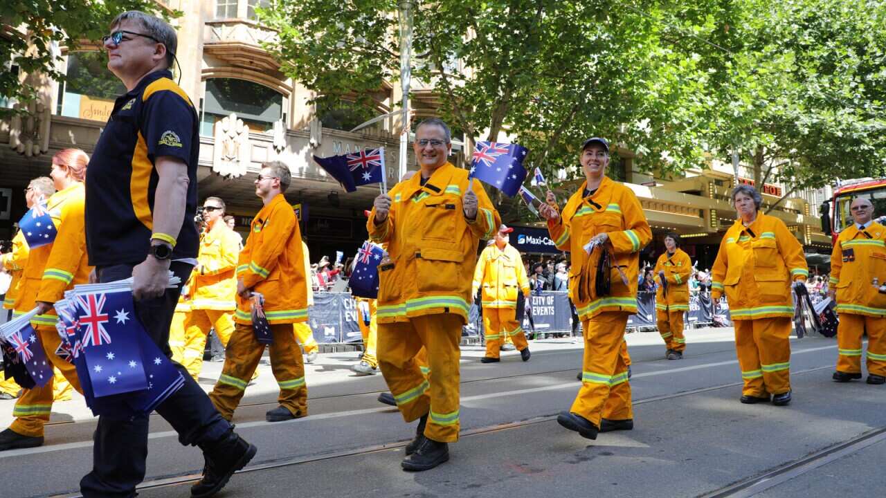 Firefighters at Australia Day Parade