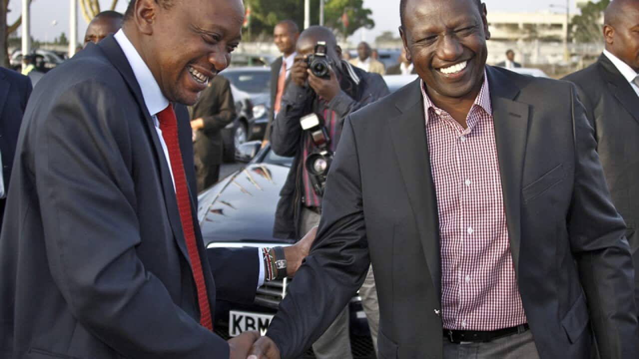 Kenya's president (L) and deputy president (R)