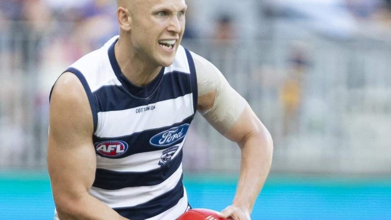 This is a file image of AFL player Gary Ablett in action.