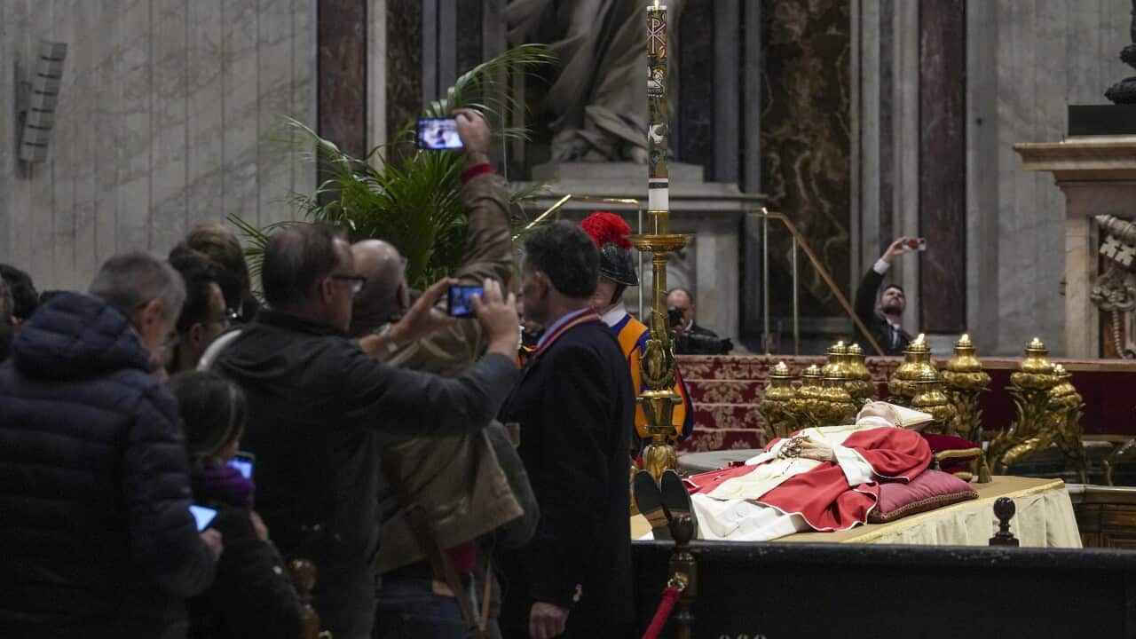 The body of the Pope Emeritus Benedict XVI is laid out in public in Vatican - 02 Jan 2023