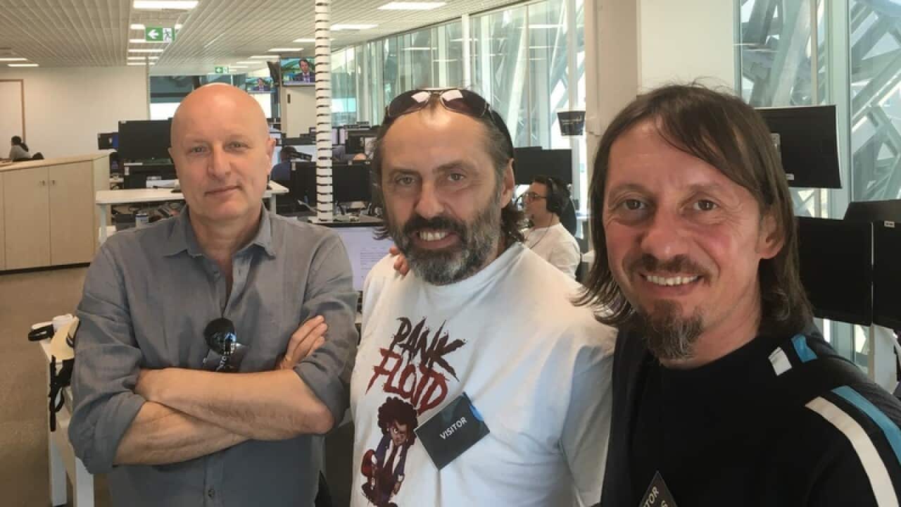 Part of the band Zabranjeno Pusenje were guests at SBS