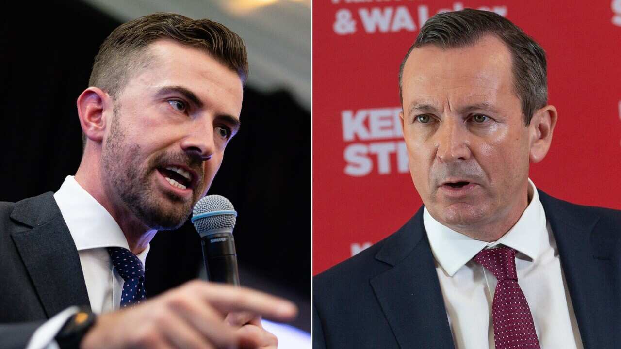 WA Liberal candidate Zak Kirkup (left) and Labor Premier Mark McGowan.