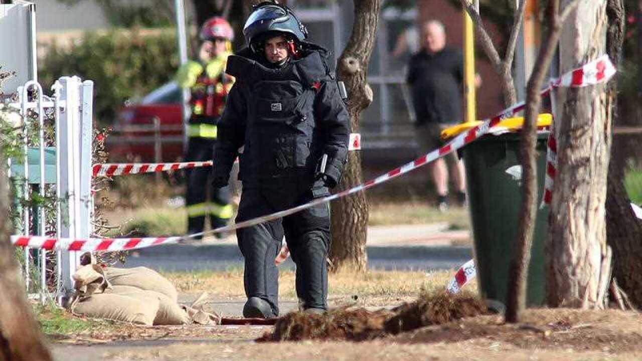 Homes in Adelaide's north were evacuated as police detonated a highly volatile explosive known as "mother of Satan."