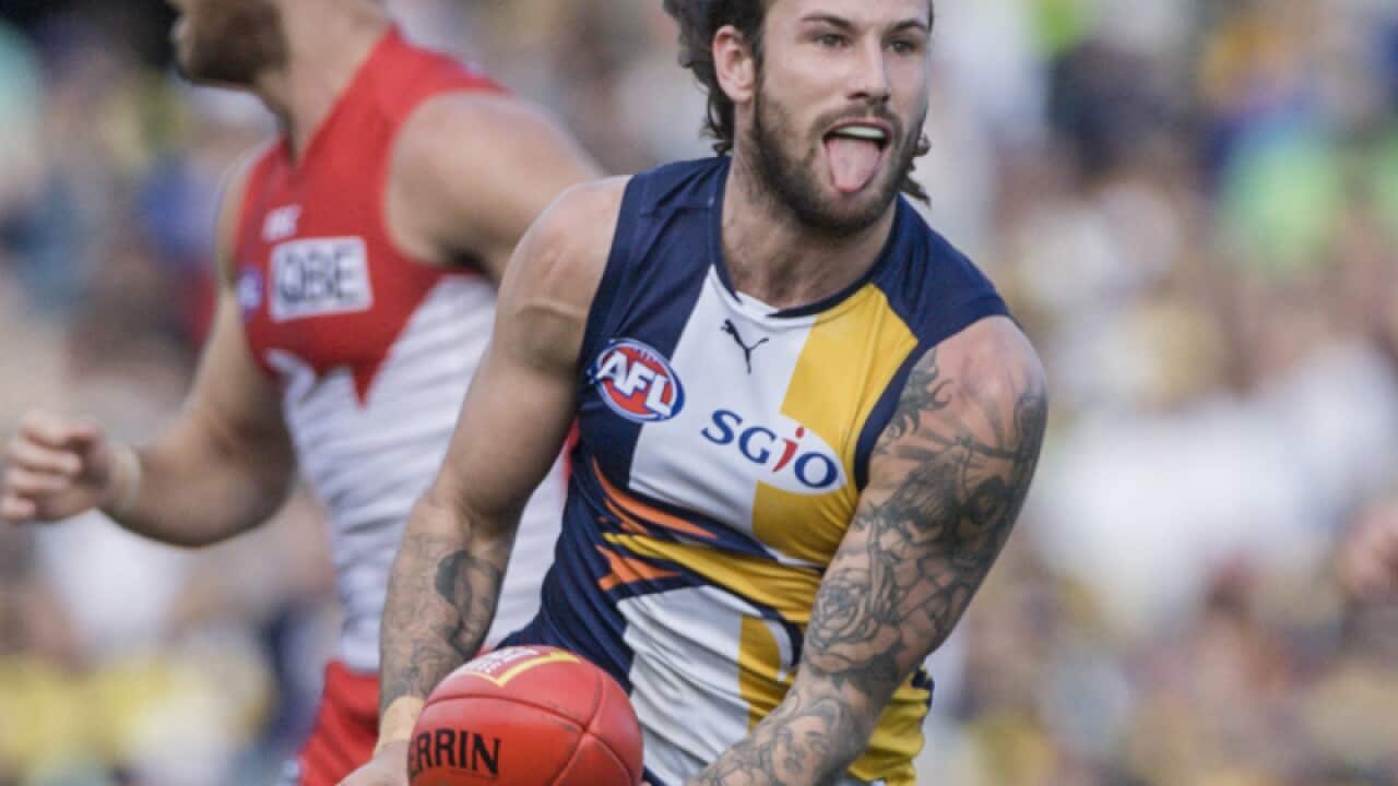 West Coast Eagles midfielder Chris Masten