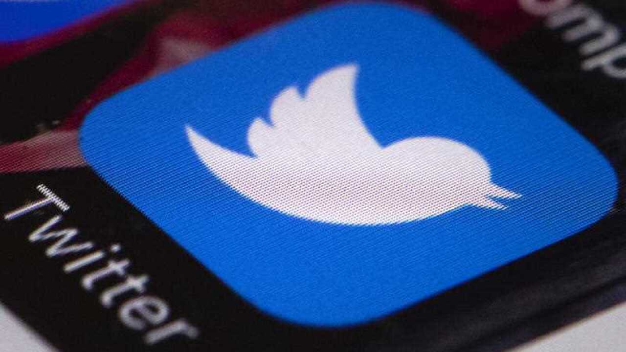 This Wednesday, April 26, 2017, file photo shows the Twitter app on a mobile phone in Philadelphia.