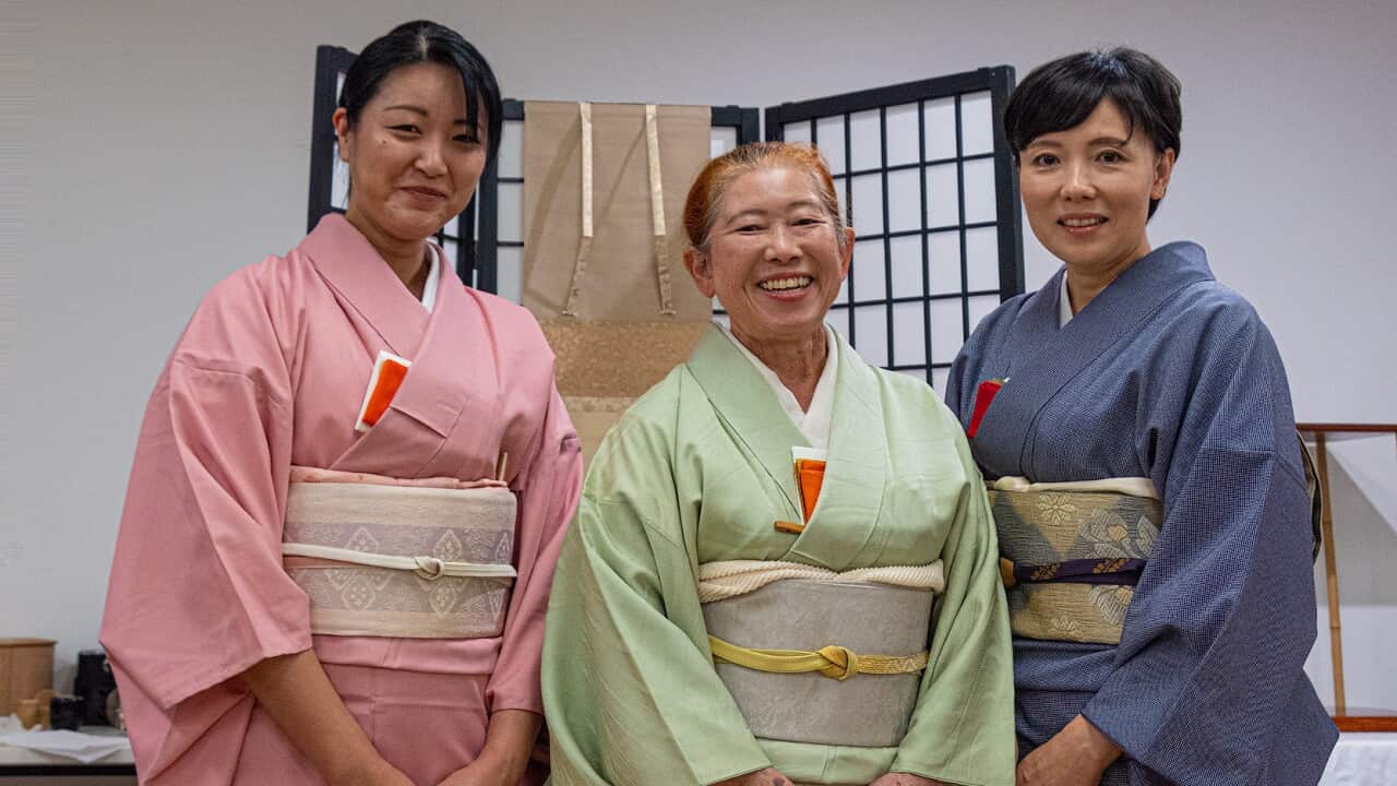 Tomomi Nakaya, Ryoko Freeman, Mihoko Ura from Urasenke Sydney