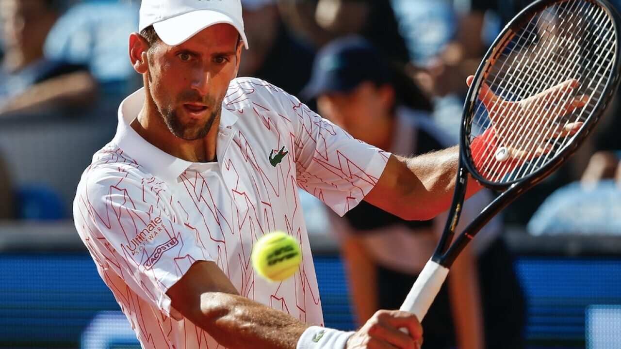 Novak Djokovic playing earlier this month.