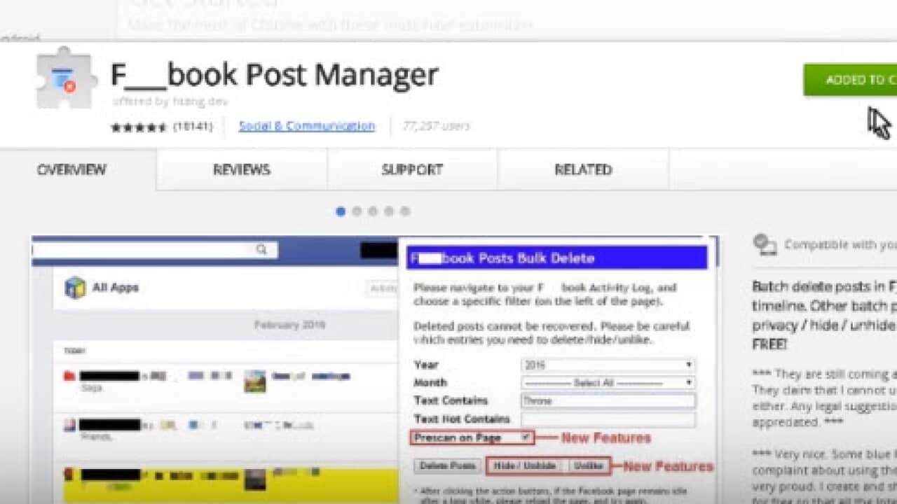 How to delete Facebook posts