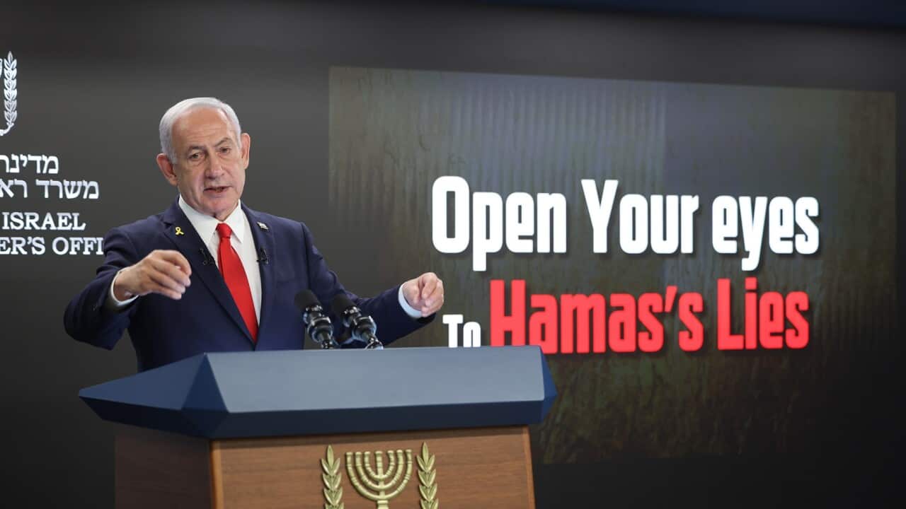 Israeli Prime Minister Netanyahu holds press conference for international media