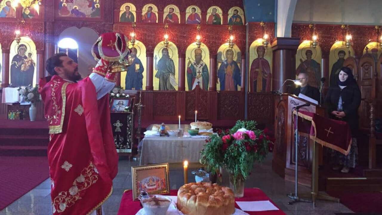 Macedonian Orthodox church service in English