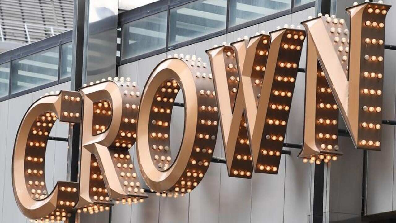 Crown signage up close