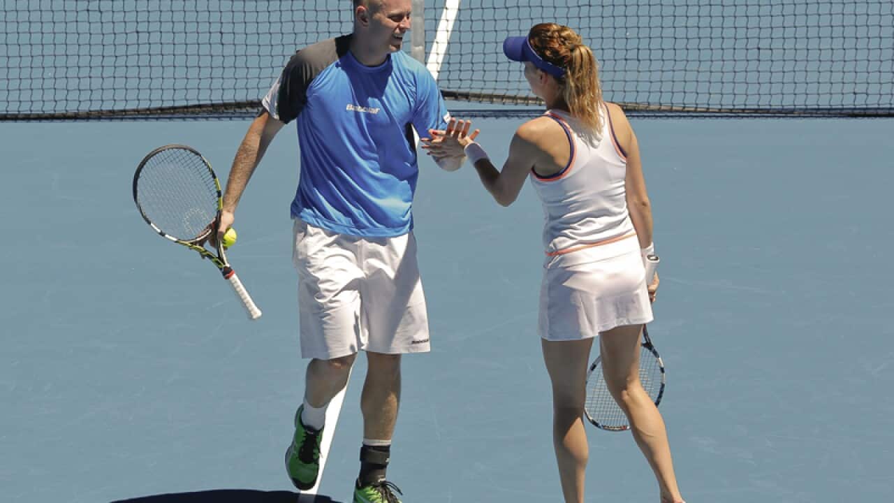 Agnieszka Radwanska and Grzegorz Panfil of Poland
