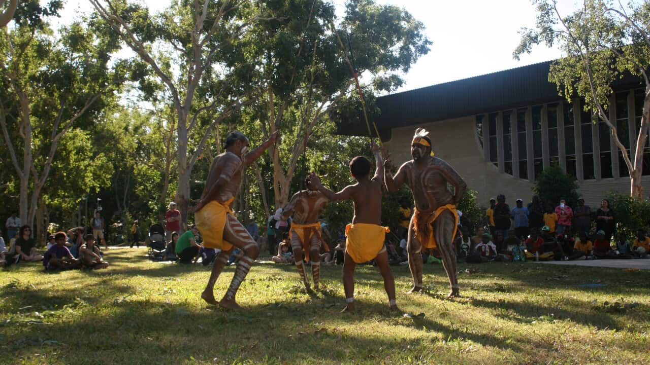 A ceremony in Townsville in 2012 to mark the 20th anniversary of the High Court's Mabo native title decision - AAP-1.jpg