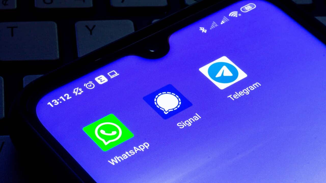 In this photo illustration the Whatsapp, Signal and Telegram app icons seen displayed on a smartphone screenone (Photo by Rafael Henrique / SOPA Images/Sipa USA)