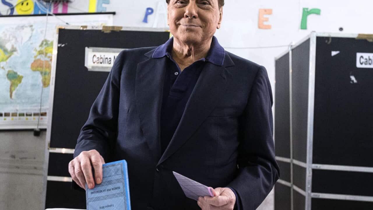 Former Italian prime minister Silvio Berlusconi