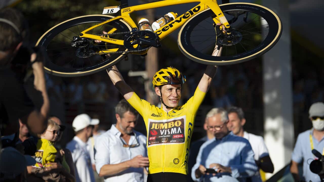 Jumbo-Visma team's Danish rider Jonas Vingegaard