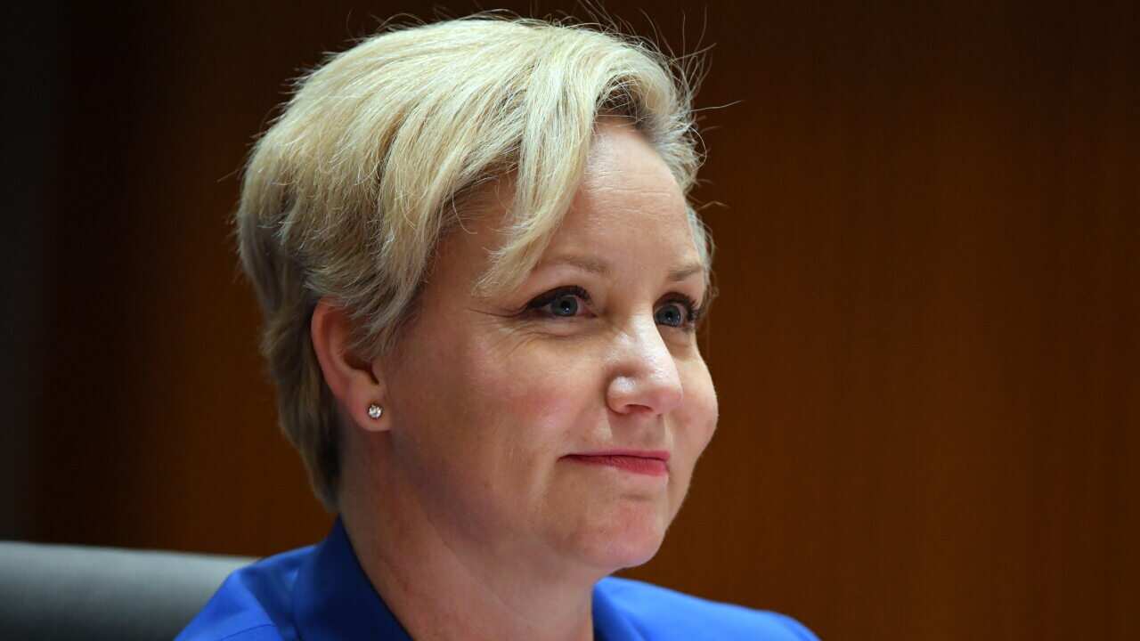 AUSTRAC CEO Nicole Rose appears before a Senate Estimates hearing at Parliament House in Canberra.