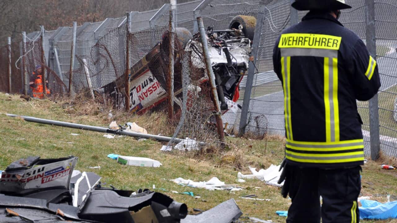 The Nissan car of British driver Jann Mardenborough