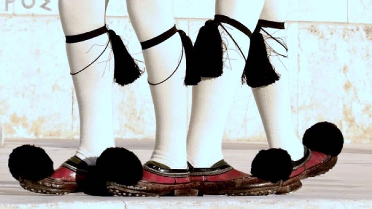 The Presidential Guard is a ceremonial infantry unit that guards the Tomb of the Unknown Soldier and the Presidential Mansion in Athens, Greece.