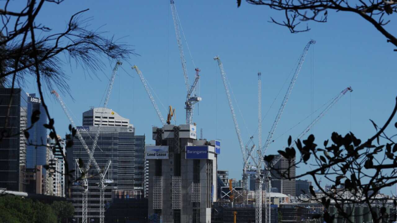 Construction work at the Barangaroo precinct