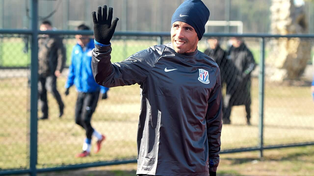 Carlos Tevez Holds Press Conference In Shanghai