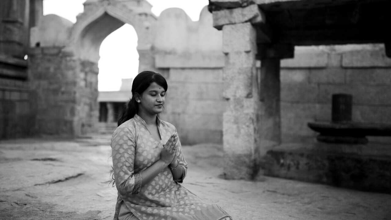 Young Lady Praying to the Hindu God