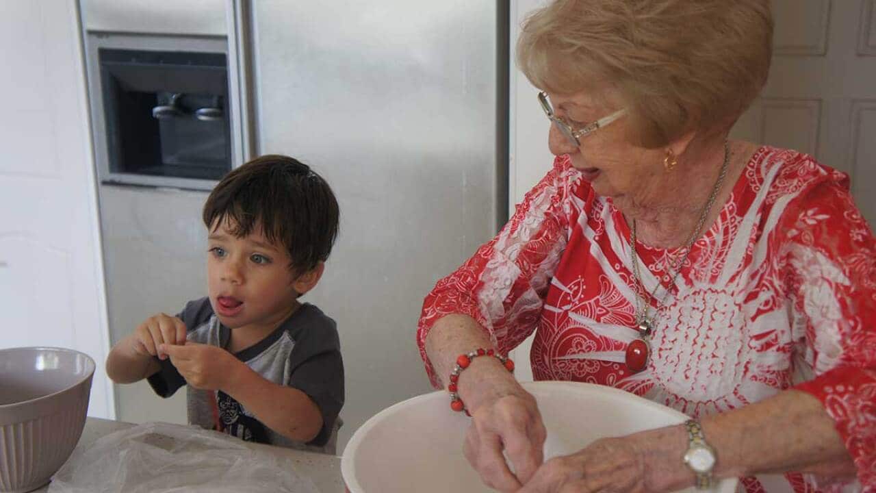 Making Christmas stuffing
