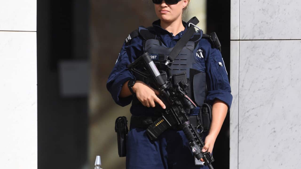 An armed Police officer