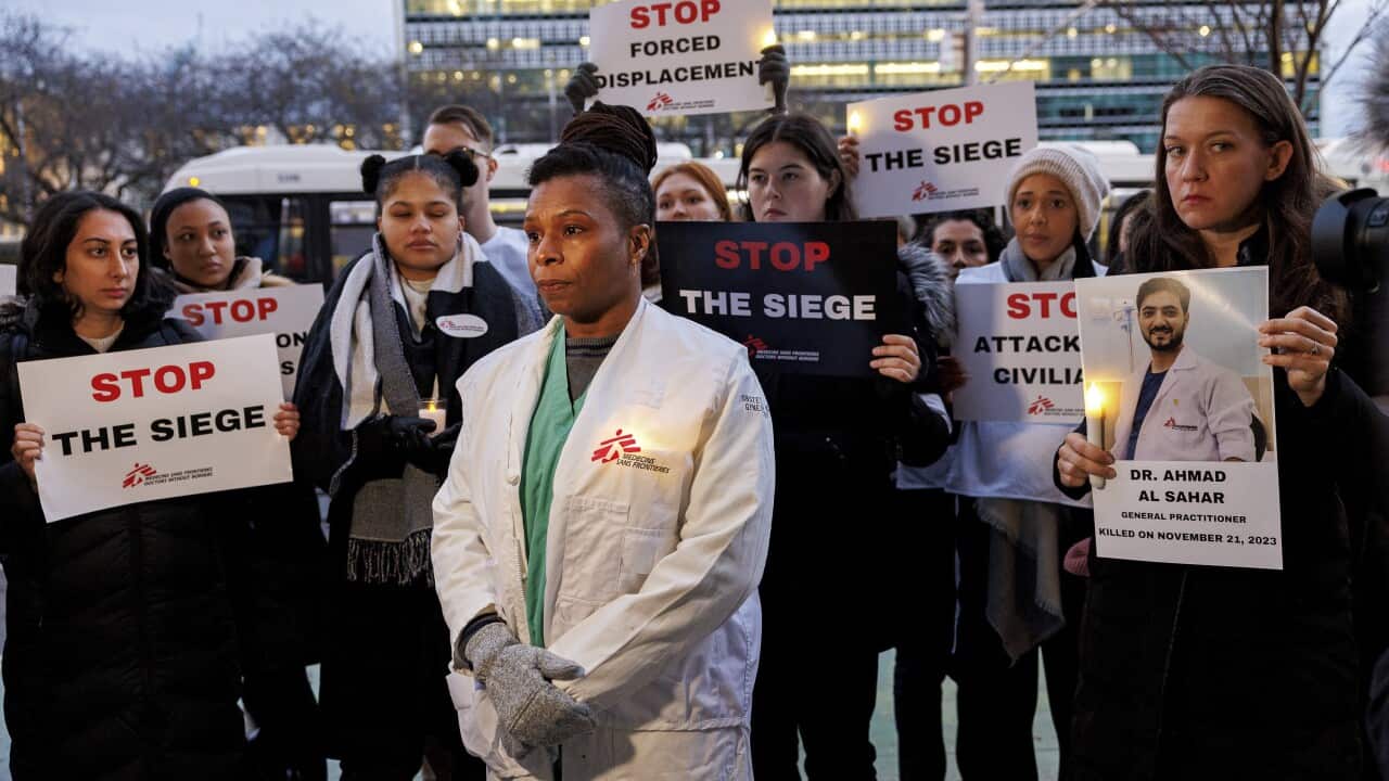 Doctors Without Borders/Medecins Sans Frontieres (MSF) Gaza Vigil at UN