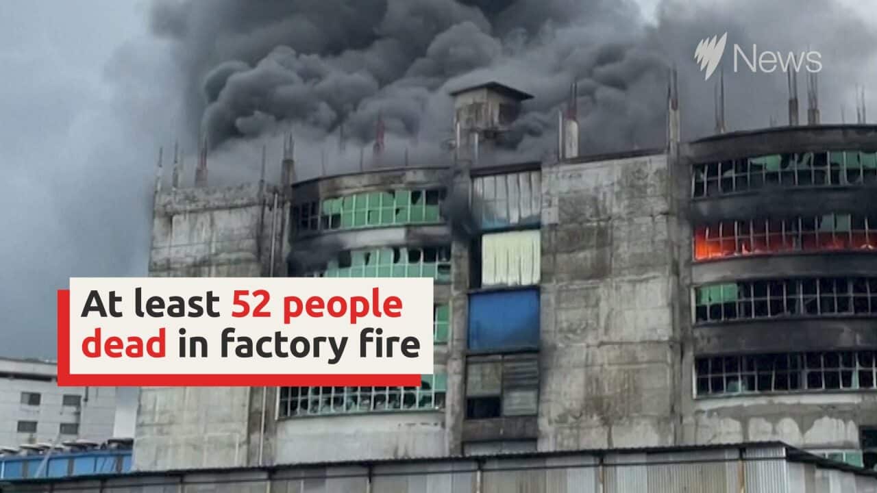 At least 52 people dead following a factory fire in Bangladesh