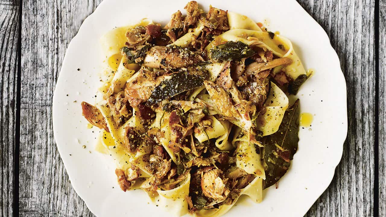 Rabbit pappardelle 