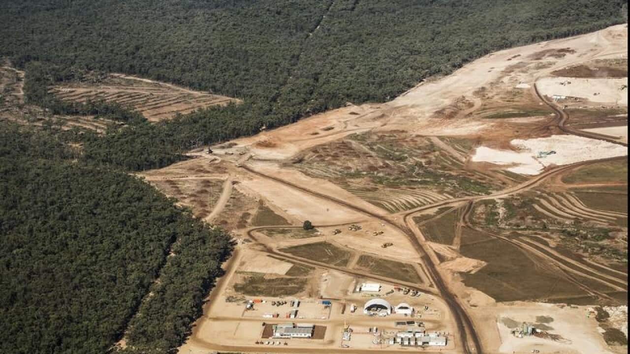 aerieal shot of Whitehaven's Maules Creek coal mine