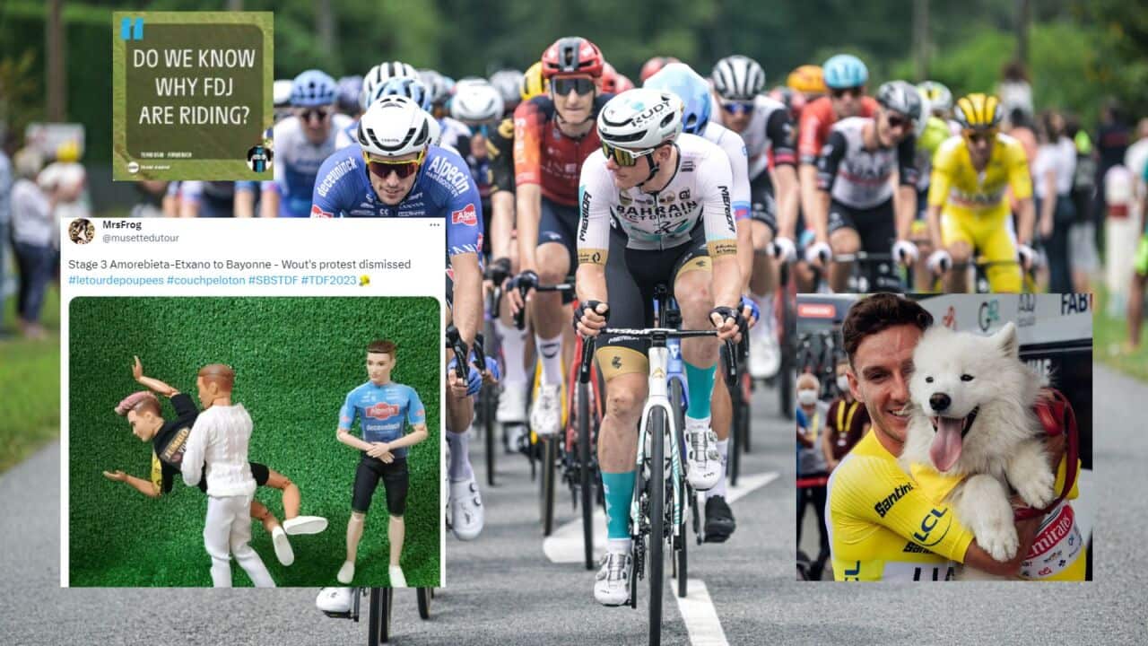 A bit of fun on Stage 4 of the 2023 Tour de France
