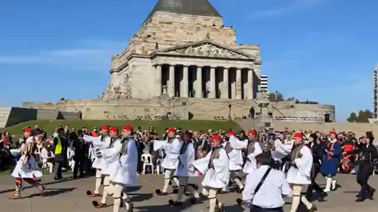 Greek Presidential Guard - ANZAC Day 2022 parade in Melbourne