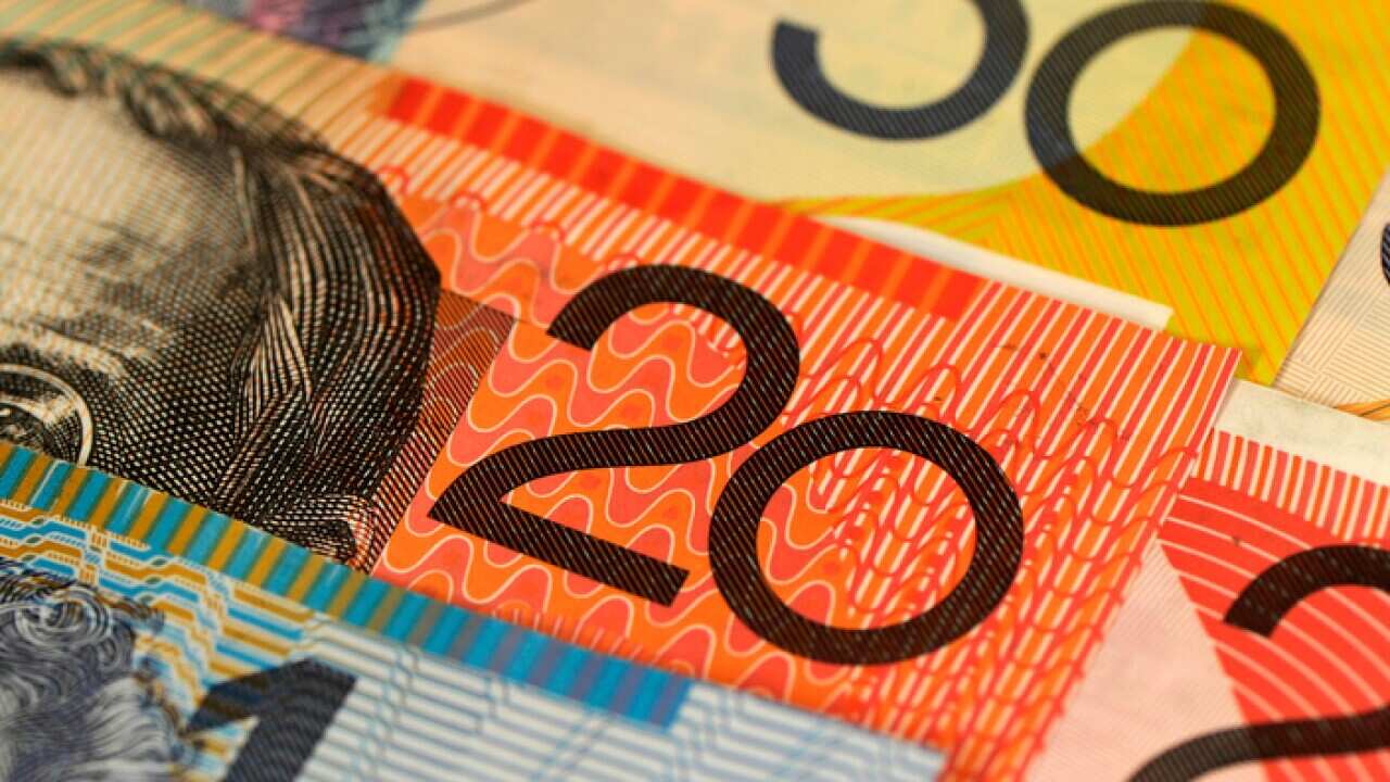 Close-ups of Australian currency notes