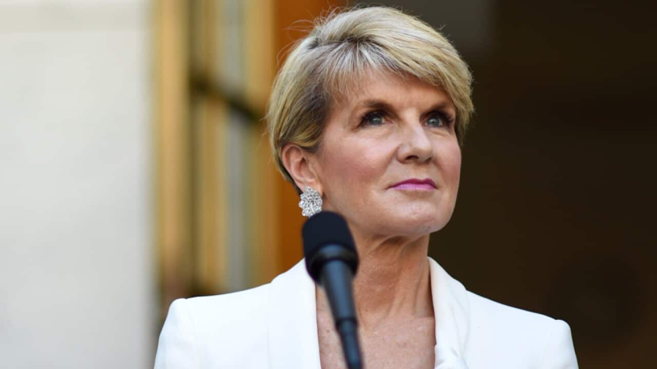 Australia's Foreign Minister Julie Bishop