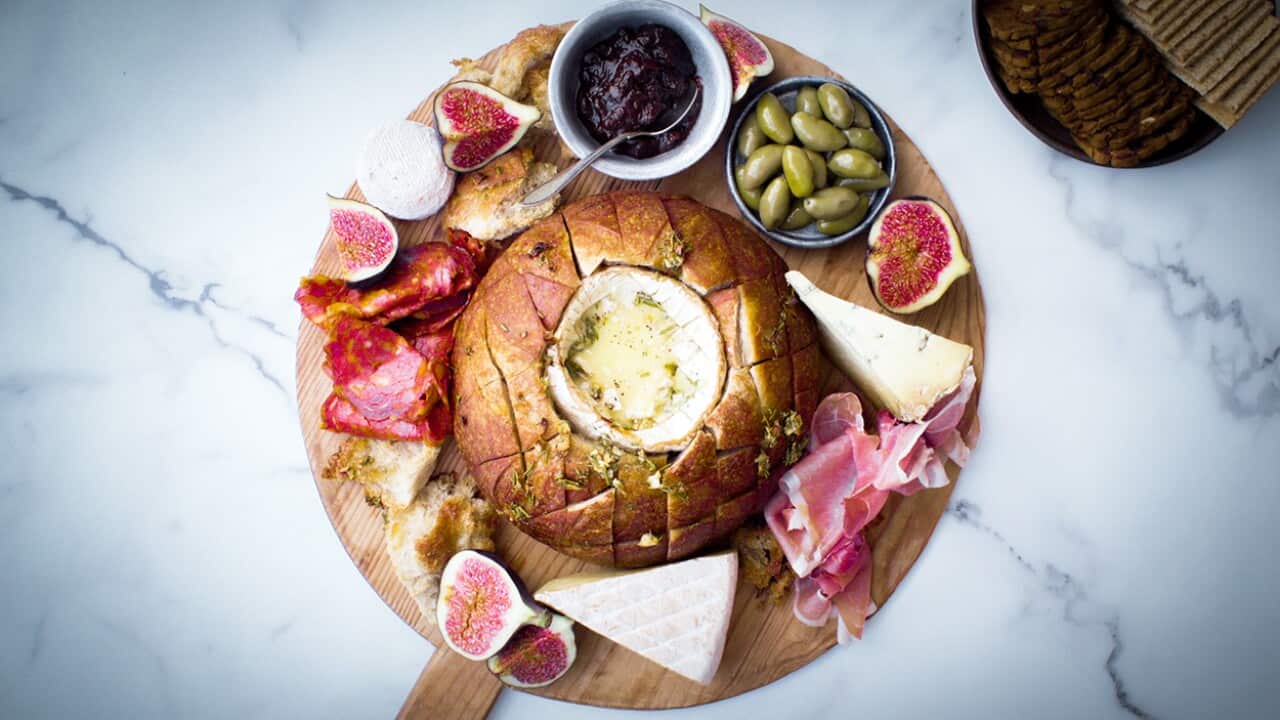 Baked camembert platter