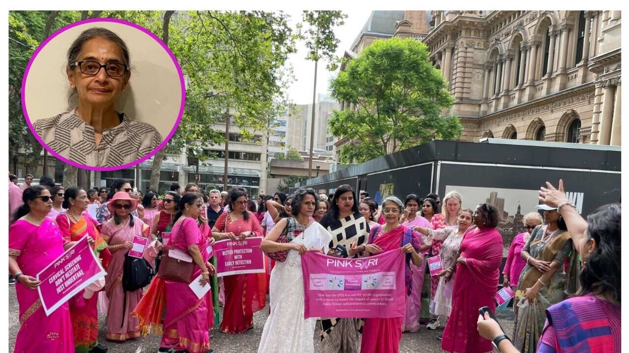Pink sari