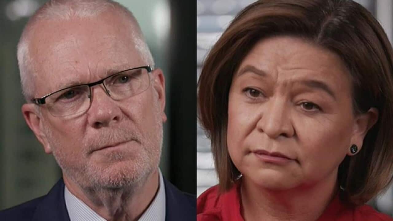 Former ABC chairman Justin Milne and MD Michelle Guthrie
