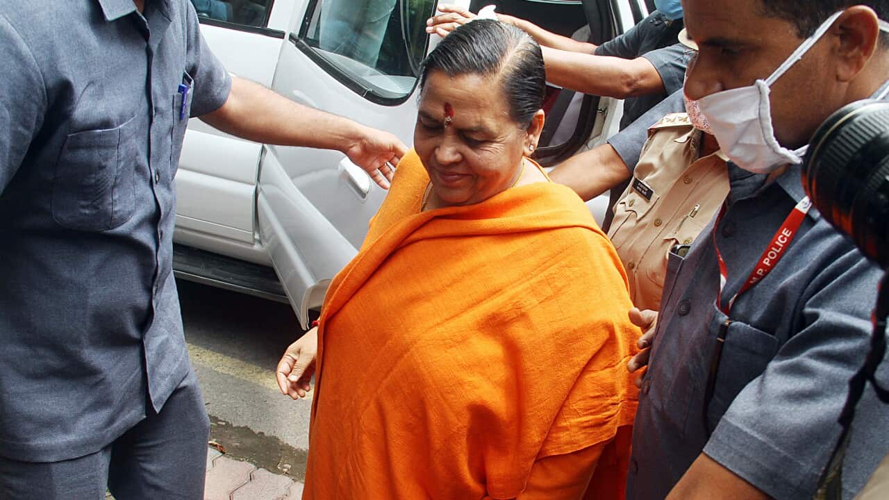 BJP leader Uma Bharti arrived at CBI special court