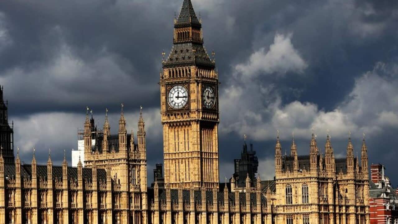 The Houses of Parliament in London.