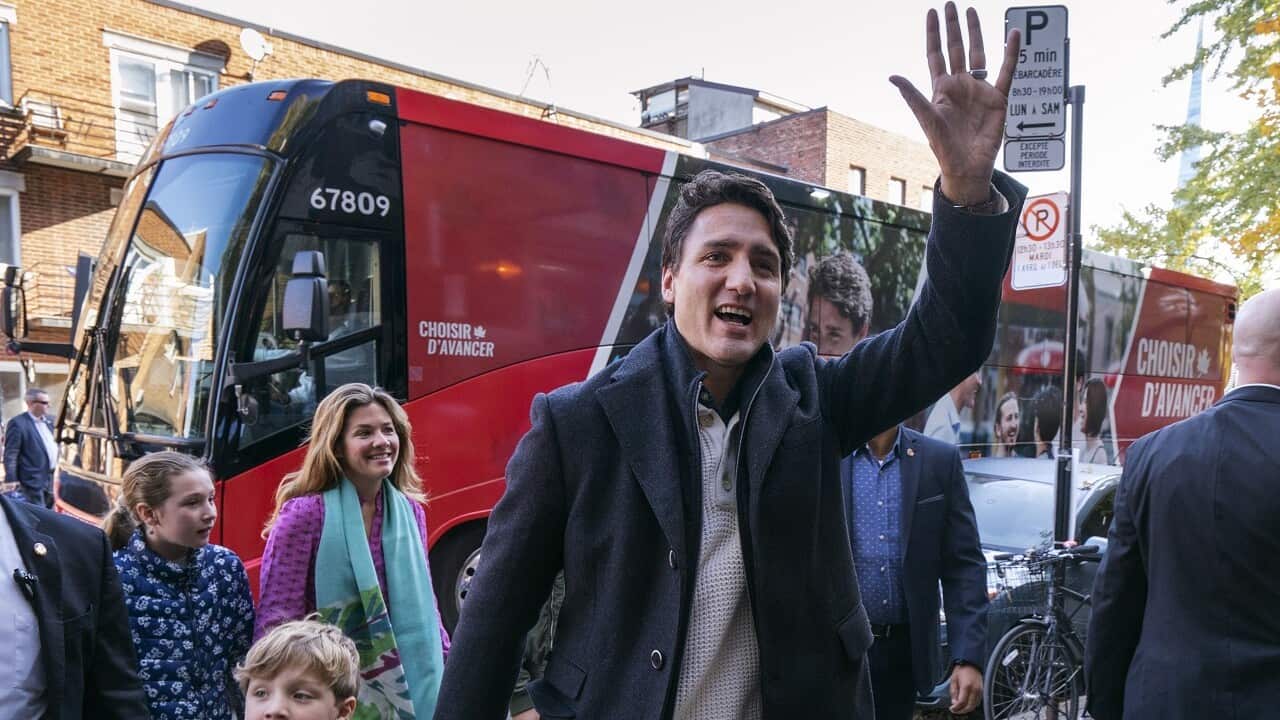 Justin Trudeau on election day.