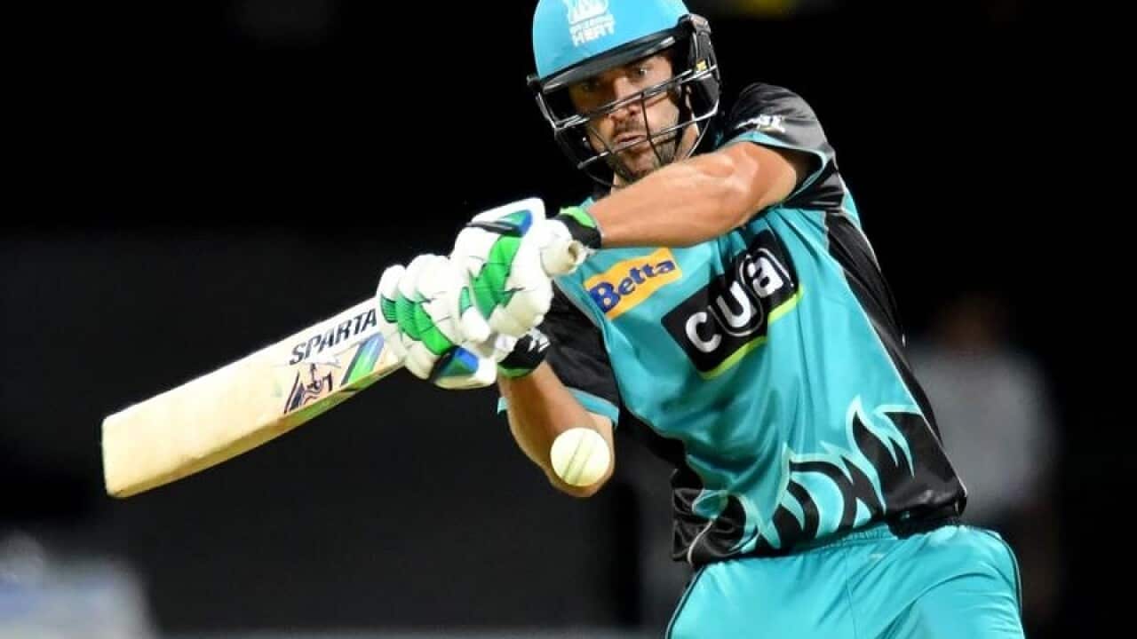 Joe Burns of the Heat in action during the Big Bash League.
