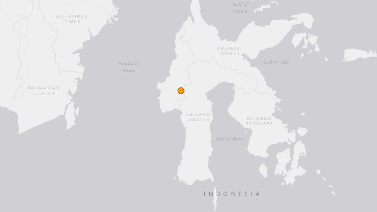 The location of the quake. 