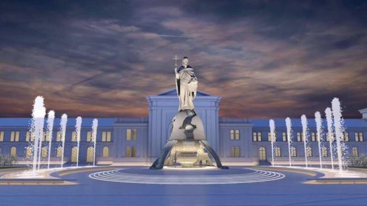 The 24 metre tall monument to medeival serbian ruler Stefan Nemanja divided opinions in Serbia