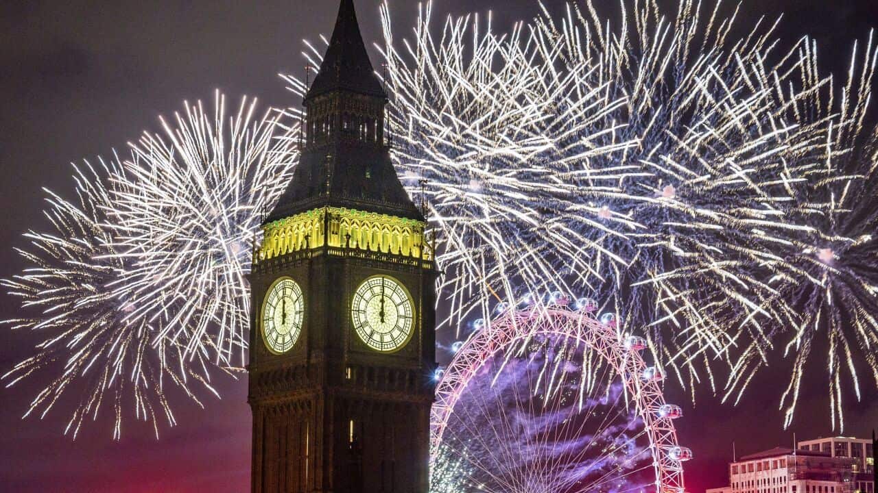 APTOPIX Britain New Year