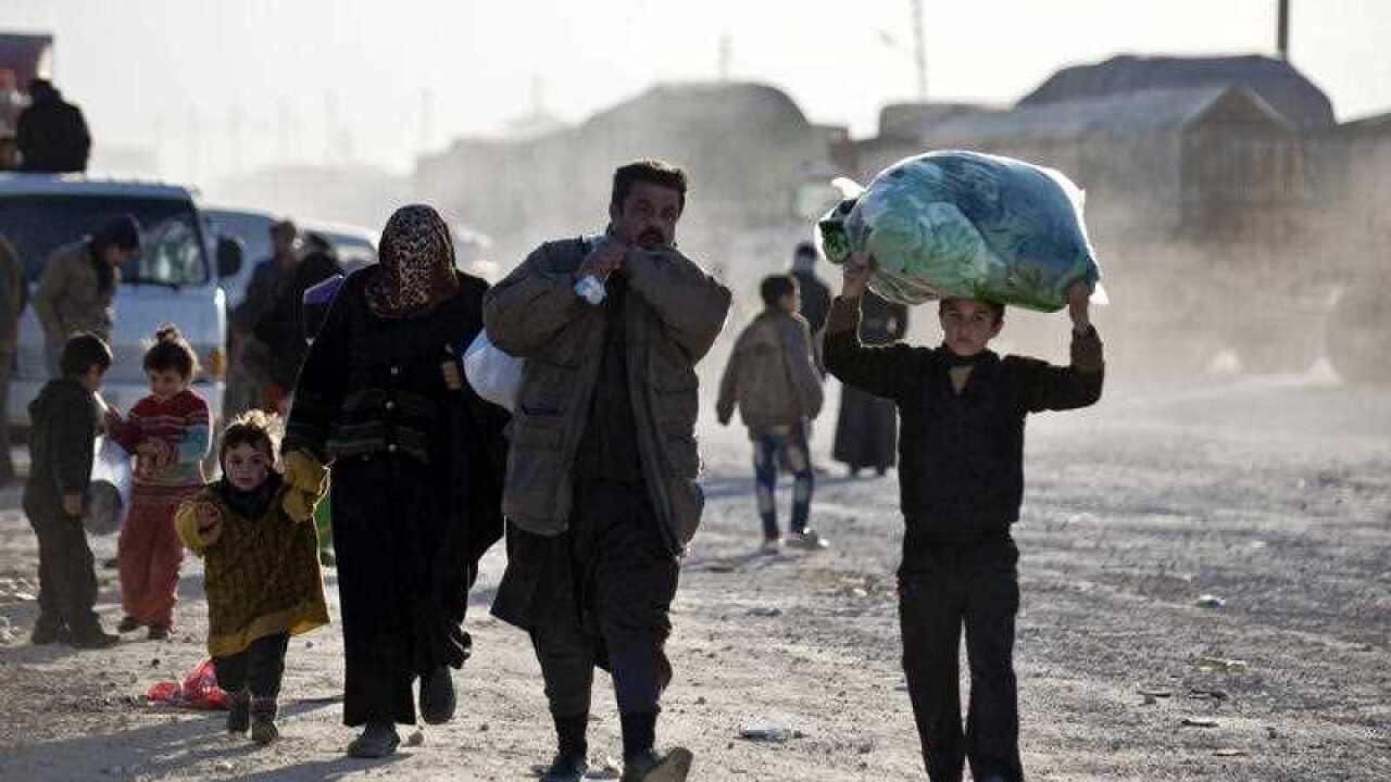 Syrians displaced by ongoing internal conflict. (AAP)