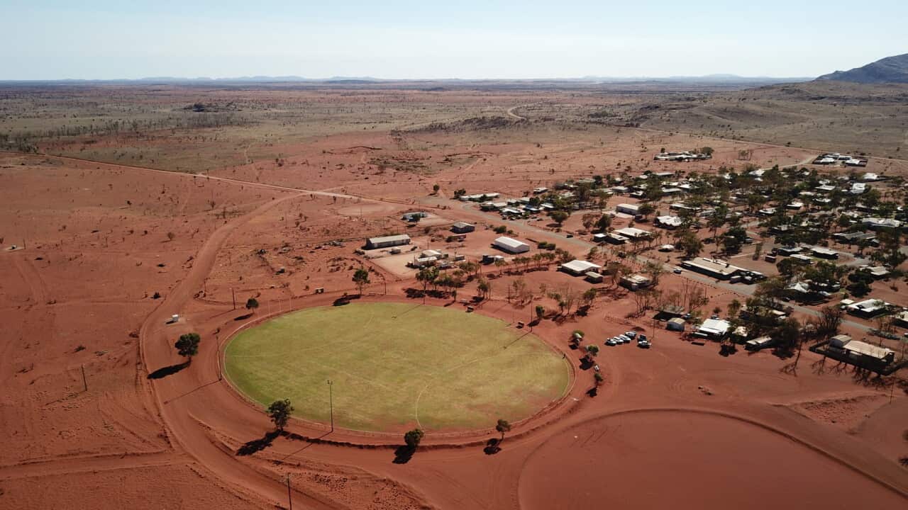 The new grass community oval at Amata is uniting the desert town.